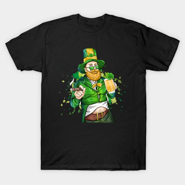 Ciggarette and beer st patrick's day T-Shirt by dyazagita